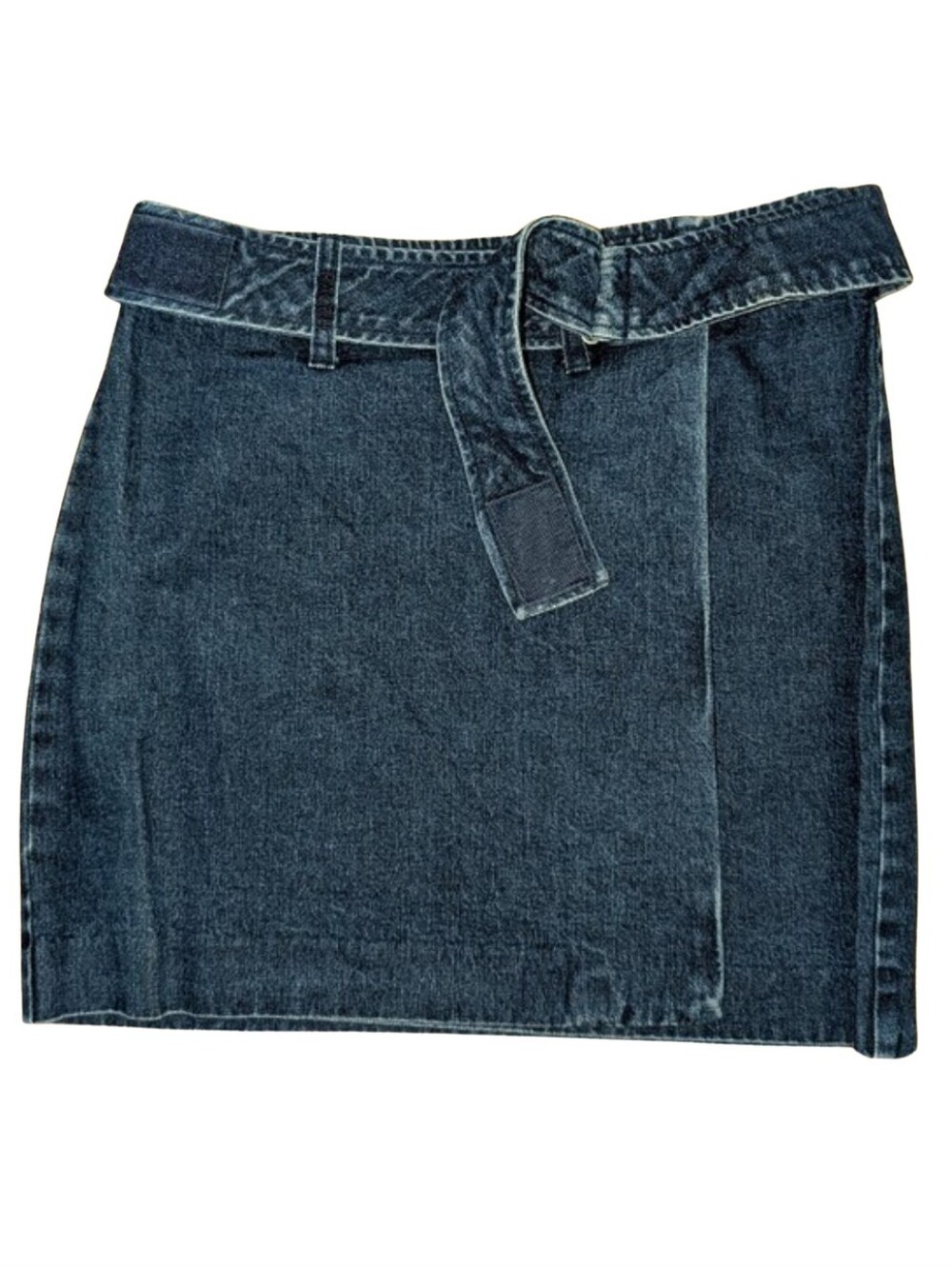 Ralph by Ralph Lauren Vintage Belted Denim Velcro Wrap 100% Cotton Skirt Size 6